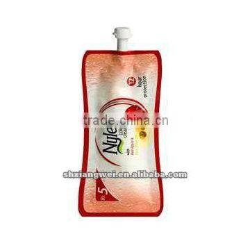 fruit juice plastic stand up pouch with cap