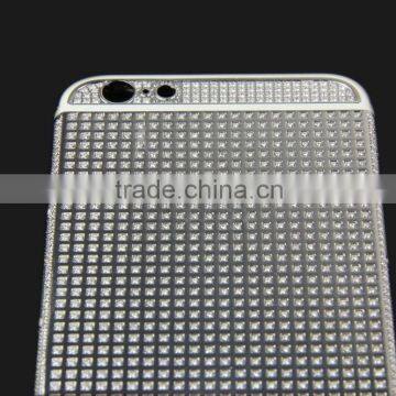 Pt plating housing for iPhone 6 Plus 6+ full crystal edition, accept customize and inlaid real diamond