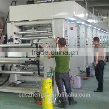 High speed seven motor gravure printing machine