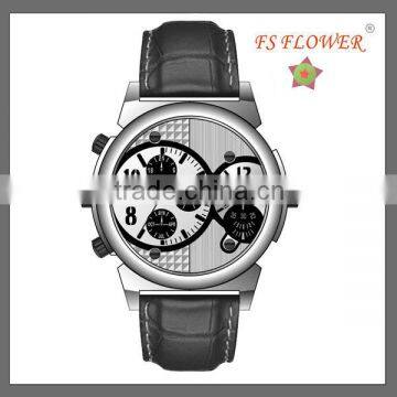 49mm Case Size Mens Big Dial Watch Black High Quality Metal Watch