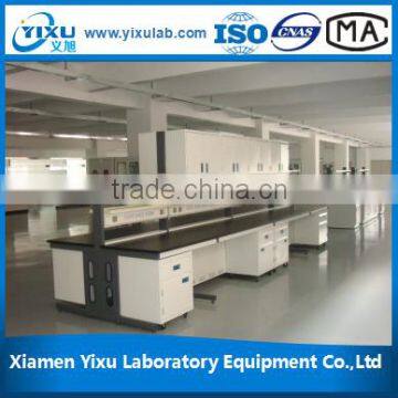 Labortory Work Bench With Wall Cabinet and Reagent Shelf