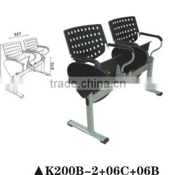 Plastic airport bench waiting room chairs/station public chair K200B-2+06C+06B