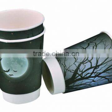 16oz Double Wall Disposable Custom Printed Paper Cups
