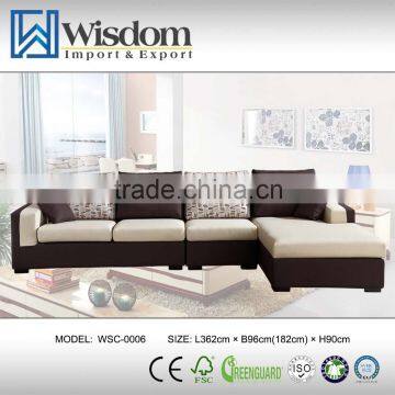 Beautiful Price Fabric Corner Sofa Bright Chaise Lounge