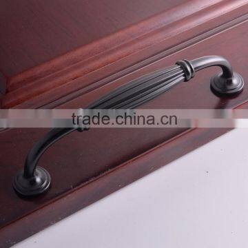 China factory newly arrive black furniture drawer metal knob zinc cabinet handle 128mm