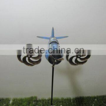 wholesale metal garden air plane windmill for garden ornaments