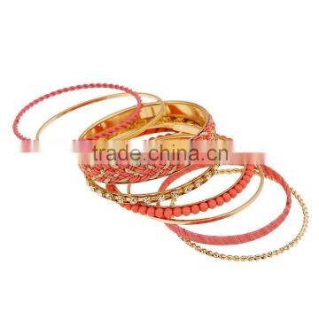 2016 New Fashion Bohemia Ladies Women Weave Metal Alloy Bracelets & Bangles Punk Wide Party Wedding Multicolor Bangle photo-5