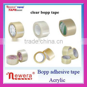 No bobble 48mm wide transparent bopp packing adhesive tape high quality