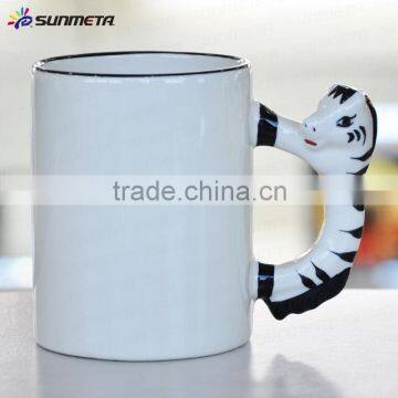 Lovely 11oz sublimation animal mug with Horse handle