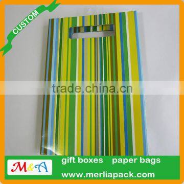 Luxury Paper Gift Bags Party Wedding Birthday With Euro Hook Slot Hang Tabs Bag photo-2