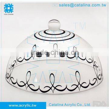 New design Acrylic Food Cake Buffet Dome Cover