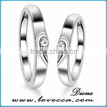 Europe Quality engagement wedding band sterling 925 italian silver ring