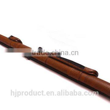 Hot sell 3/4-pc pool cue stick case leather snooker cue case brown