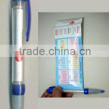 2013 hot selling promotional banner pen, calender pen