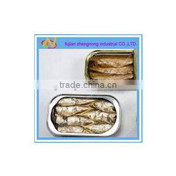 all kinds of 125gs canned sardine fish in vegetable oil(ZNSVO0030)