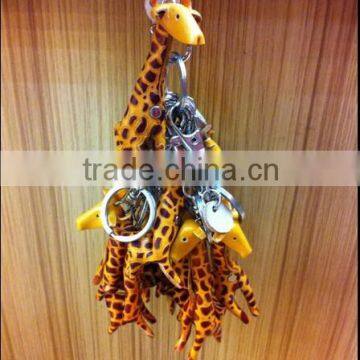 KN001 High quality custom Leather Animal keychain/ leather keychain/promotional keychain