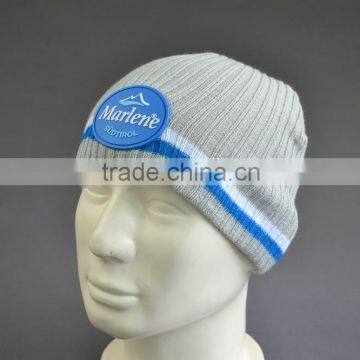 Acrylic Beanie Hat With Rubber Patch Logo photo-5
