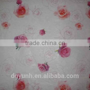 European printed rose design PEVA shower curtains