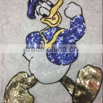 custom made iron on Cartoon Character sequin patches in wholesale