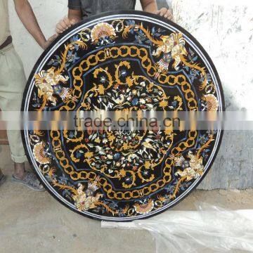 Handmade Pietra Dura Inlay Marble Inlay Dining Table Top