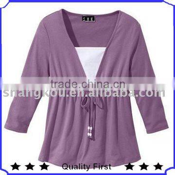 China Factory Manufacturer V neck woman sweater Clothes Customized