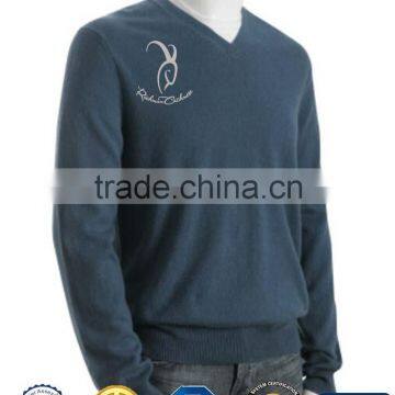 Men's Winter V-Neck Knitted Cashmere Sweater