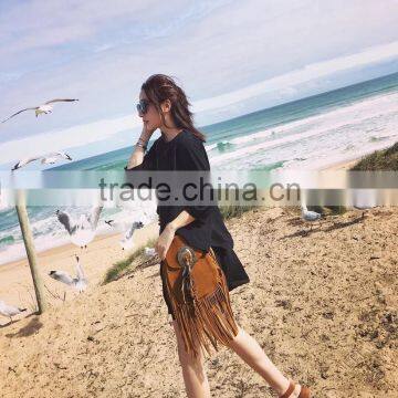 Latest Fashion Long Sleeves O Neck Chiffon Women Dress photo-3