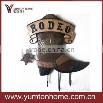 Metal decorative boots shape hooks for wall decoration