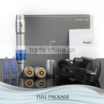 Rechargeable Derma Micro needle pen Ultima A6 derma pen needle cartridge derma roller acne skin care