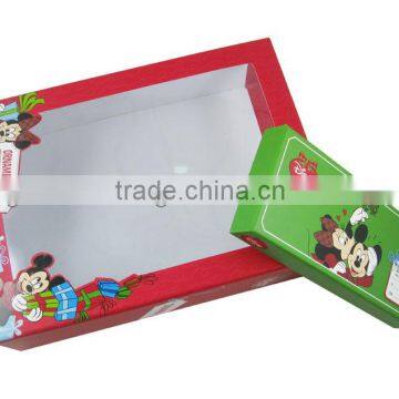 Mickey Gift & craft paper packing box +PET window