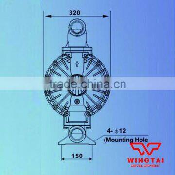 2'' Air Double Diaphragm High Capacity Pneumatic Double Diaphram Pump for Ink,Glue,Paint 50# photo-2