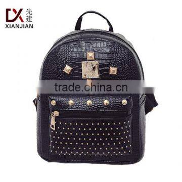 young Lady Rivet Alligator Fashion Backpack BWQ0796