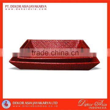 Pandanus Tapered Tray Set Of 2