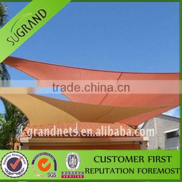 100% virgin HDPE car parking and swimming pool shade sail on hot sale