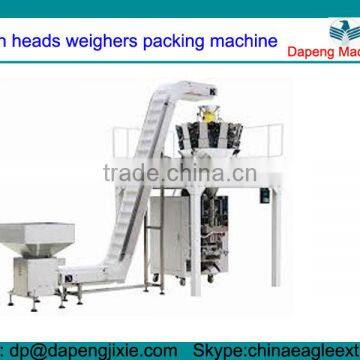 multi-heads weigher puffed food packing machine/potato chips packing machine