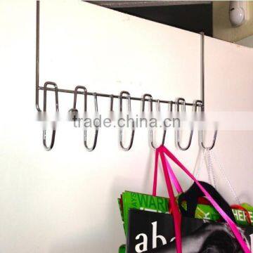 Chrome Wire Over Door 11 Hooks Organizer Rack photo-3