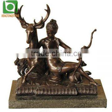 Decorative Bronze Figure Sculpture with Deer