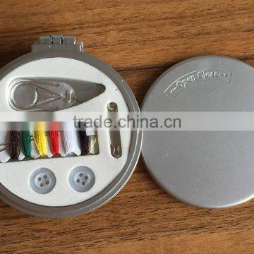 2016 New Product Round Sewing Box Kit With Comb Mirror Needlework