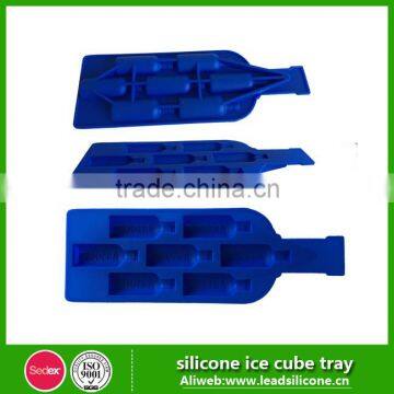 Bottle Shape Silicone Ice Cube Tray / Custom Personalized Food-Grade Silicone Durable Ice Cube Tray