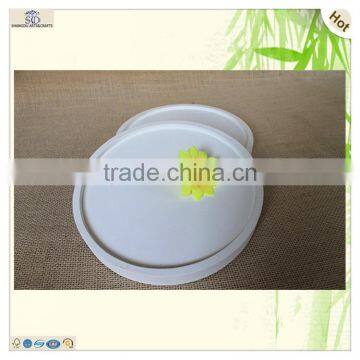Round White Painted Mdf Wood Office Inkstone Inkslab photo-6