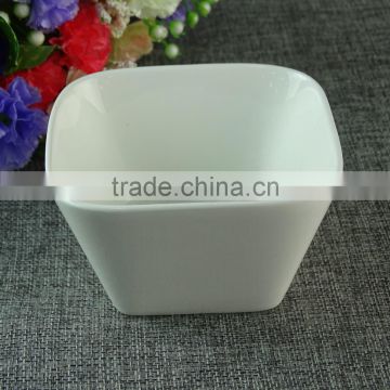 stock porcelain white square rice bowl