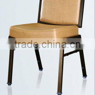 square flex back dining chairs with hook in aluminum for hotels restaurant QL-C023