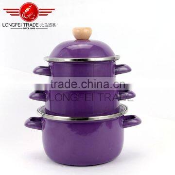 chinese supplier cheap high quality hot sale 3pcs enamel cookware set wholesale