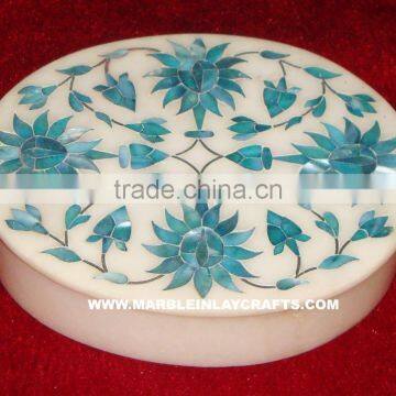 Decorative Box, Makrana Marble Inlay Boxes