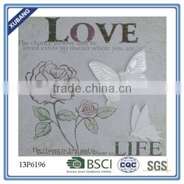 MDF Wall Plaque Hanging Flower and Butterfly Home Decorative Signs photo-5