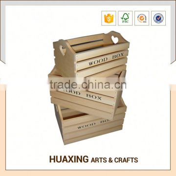 Custom small kitchen wooden storage basket with high quality