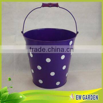 OEM Cheap Useful Barrel Shape Decorative Metal Hanging Basket Planters photo-3