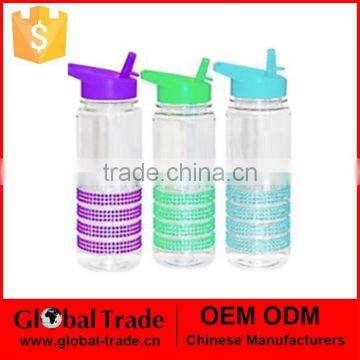 Tableware Water Bottles Drinkware Water Bottles Bling Sport Water Bottle With Flip Straw H0245