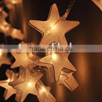 Handmade 20 Star White Color Paper String Lights Wedding Hanging Party Bedroom Fairy Lights