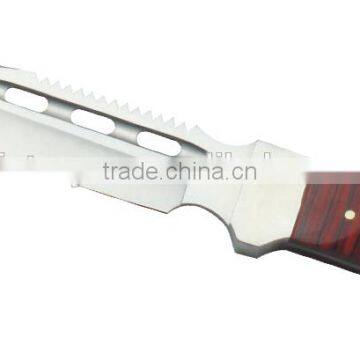 Camping Stainless Steel Blade Wood Handle Hunting Knife photo-3